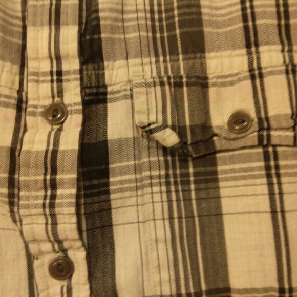 The North Face Valley shirt dress womens M Medium gray plaid long sleeve camp - Picture 3 of 10